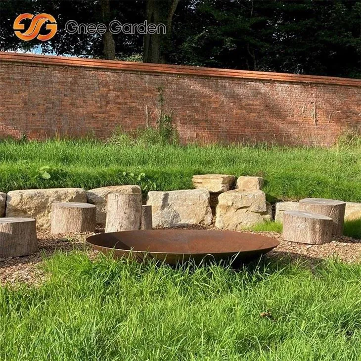 Corten Steel Modern Fire Pit Design