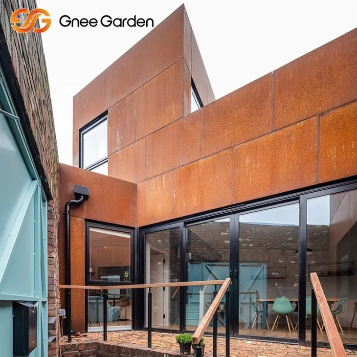 Kovové panely Corten s nízkým stylem údržby