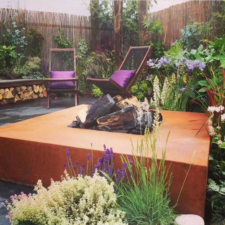 Ohnivá mísa z oceli Corten