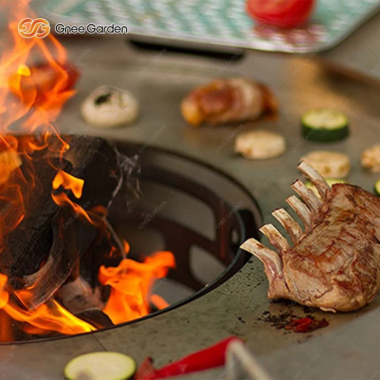 Corten Steel Round  Fire Bowl BBQ