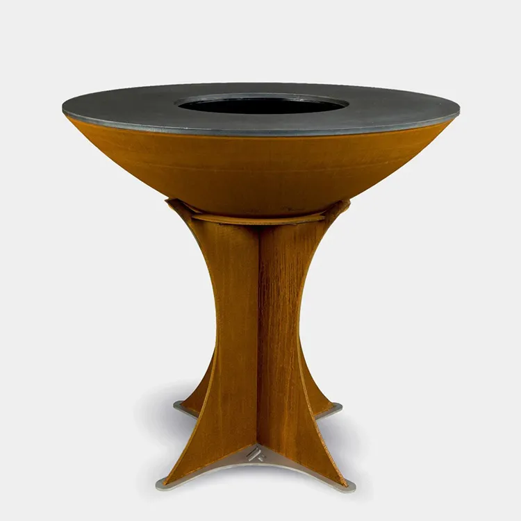 Venkovní dřevěný gril z Corten Steel