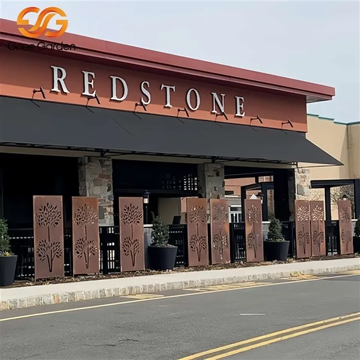 Zahradní laserově řezané kovové obrazovky Corten