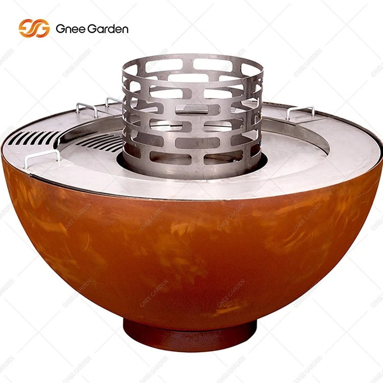Corten Steel Round BBQ