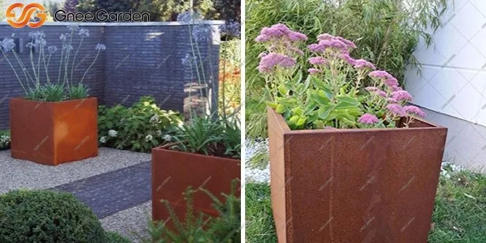Corten modern plant pots Corten modern plant pots