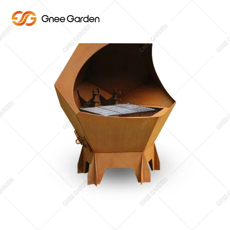 Velký venkovní gril z Corten Steel