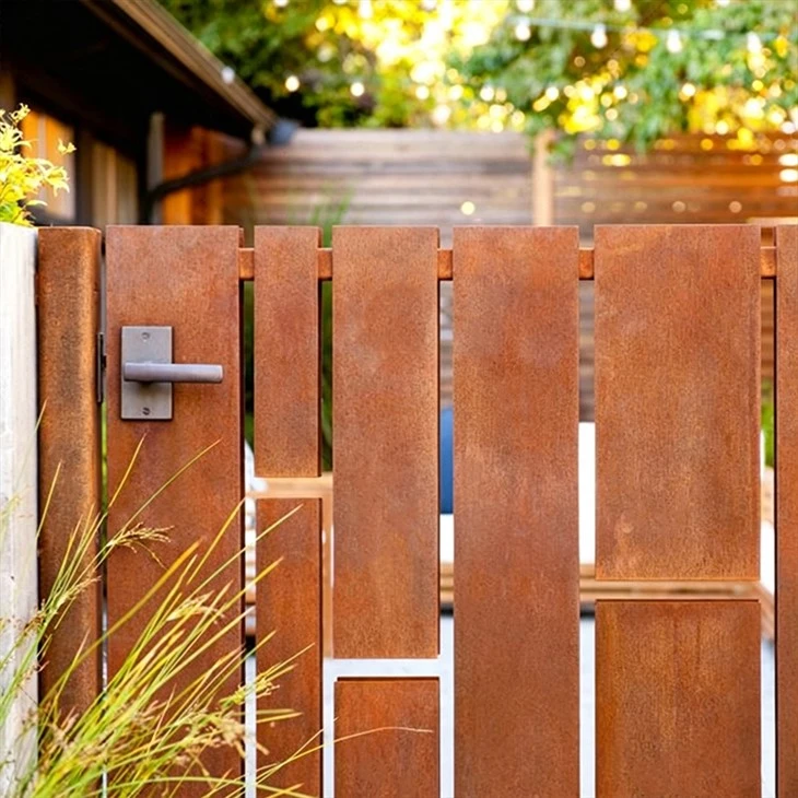 corten metal gate