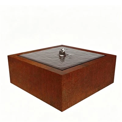 Vodní fontány Corten Steel Square