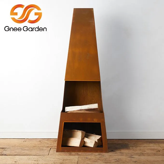 Venkovní hoblovaný krb odolný vůči povětrnostním vlivům